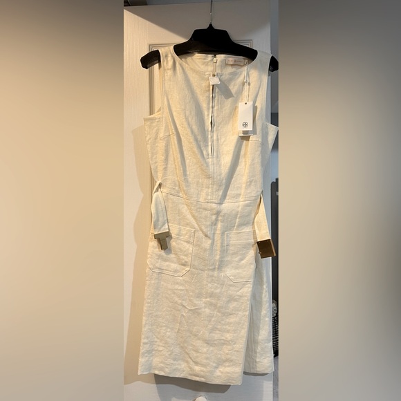 TORY BURCH NEW WITH TAG Madia Dress Size 0 in Ivory - Picture 1 of 4